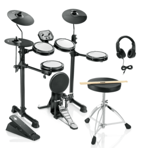 ערכת מערכת תופים אלקטרונית EC6756 DED80P + כסא ואוזניות EC6756 מבית DONNER