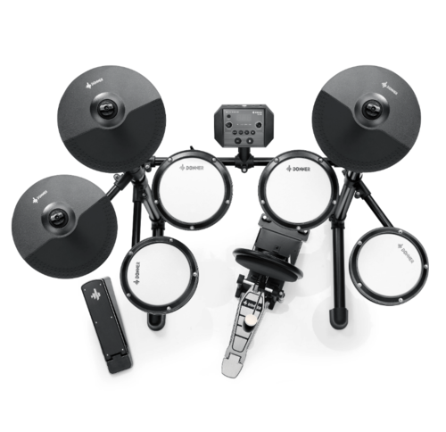 ערכת מערכת תופים אלקטרונית EC6756 DED80P + כסא ואוזניות EC6756 מבית DONNER