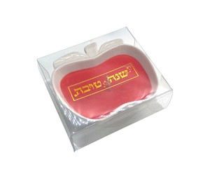 נר קרמיקה בצורת תפוח לראש השנה