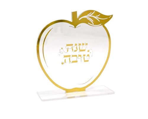 מרכז שולחן תפוח עם בסיס שקוף - 3 יח'