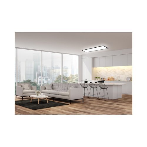  צמוד תקרה מלבן דק שחור TIME 120X30CM  3CCT 64W 