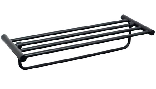 מדף מגבות 60 ס״מ לאמבטיה STYLO-4788-BL שחור מט