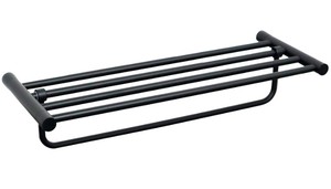 מדף מגבות 60 ס״מ לאמבטיה STYLO-4788-BL שחור מט