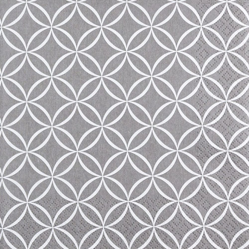 מפיות נייר 20 יח' Circles grey