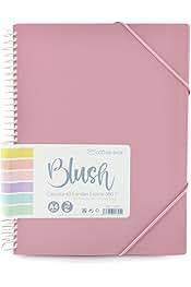 תיקיית אינדקס A4  עם ספירלה וגומיות BLUSH, עם 20 ניילונים (מגוון צבעים לבחירה)