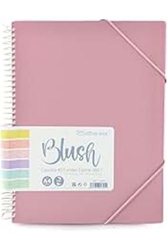 תיקיית אינדקס A4  עם ספירלה וגומיות BLUSH, עם 40 ניילונים (מגוון צבעים לבחירה)