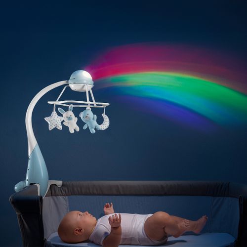 מובייל 3 ב 1 עם מקרן קשת בענן - בז'