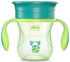 כוס אימון °360 פרפקט עם ידיות ופיית סיליקון לגיל 12M+ ללא טיפטוף 200 מ"ל - ירוק קואלה