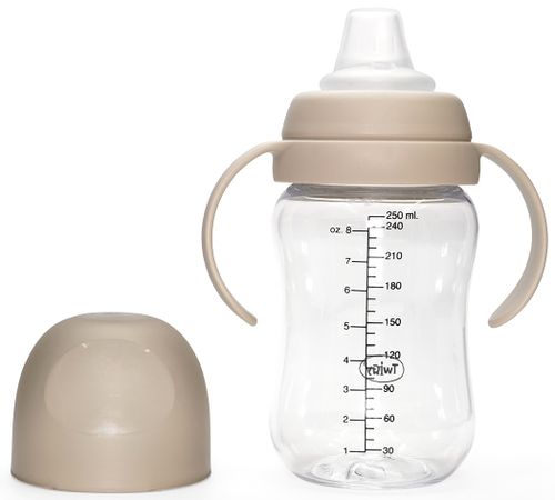 בקבוק אימון עם ידיות ופיית סיליקון לגיל 6M+ ללא טיפטוף 250 מ