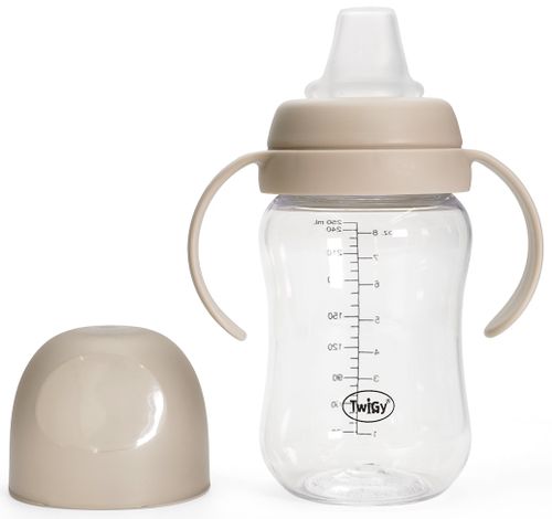 בקבוק אימון עם ידיות ופיית סיליקון לגיל 6M+ ללא טיפטוף 250 מ