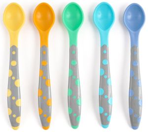 מארז 5 כפיות האכלה לתינוק מסיליקון רך - בנים