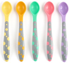 מארז 5 כפיות האכלה לתינוק מסיליקון רך - בנות