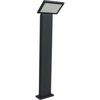 מנורת עמוד גינה 80 ס"מ 20W מוגנת IP54 גוף אפור 2700K
