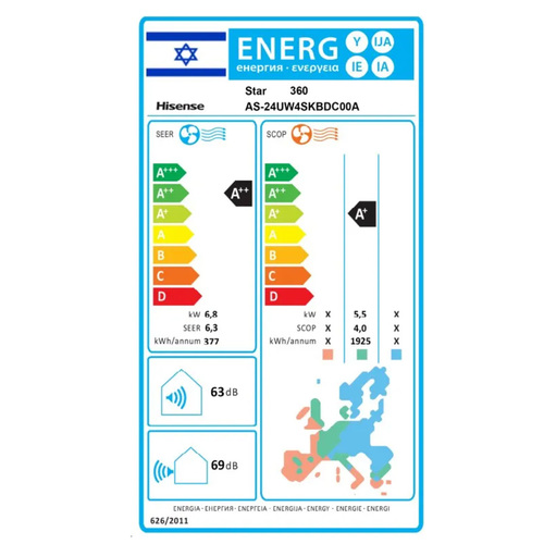 מזגן עילי HISENSE הייסנס STAR 360 INV