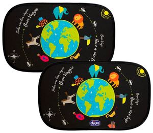 זוג צלוני שמש מעוצבים לחלונות צד ללא הדבקה