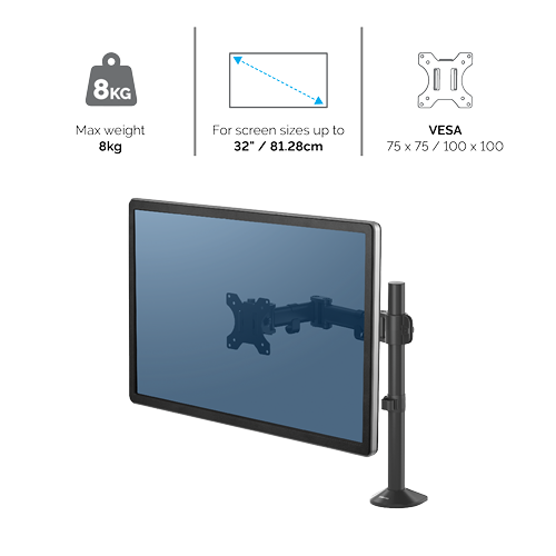 זרוע למסך Fellowes Reflex Single Monitor Arm DEE8502501 