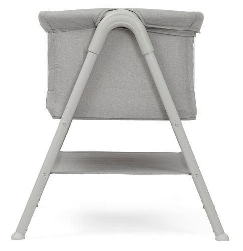 עריסה נצמדת למיטת הורים דאלאס עם מזרן, כילה, משטח אחסון ואפשרות חיבור לגלגלים - אפור