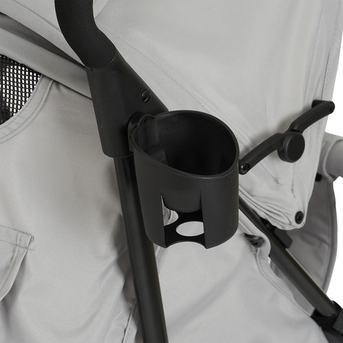 טיולון אוליבר Oliver מתקפל מגיל לידה עם גגון רחב, סלי אחסון ומחזיק כוס - שחור