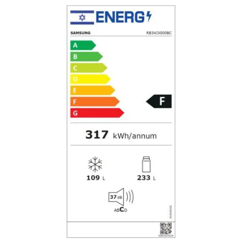 מקרר מקפיא תחתון SAMSUNG סמסונג RB34J3000BC