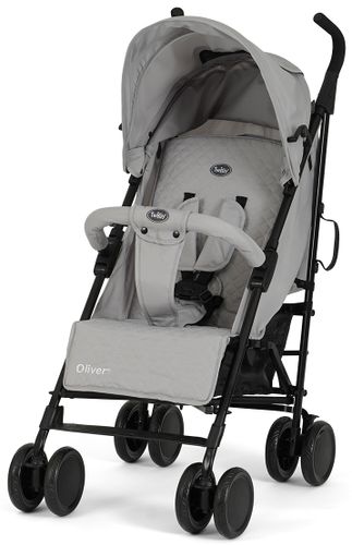 טיולון אוליבר Oliver מתקפל מגיל לידה עם גגון רחב, סלי אחסון ומחזיק כוס - אפור
