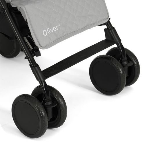 טיולון אוליבר Oliver מתקפל מגיל לידה עם גגון רחב, סלי אחסון ומחזיק כוס - ורוד