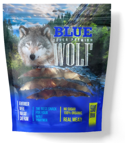 BLUE WOLF חטיף פרימיום לכלב - עצמות בקר מלופף בציפוי ברווז 500 גרם מבצע 3+1