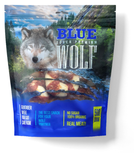 BLUE WOLF חטיף פרימיום לכלב - דונאטס ברווז 500 גרם מבצע 3+1