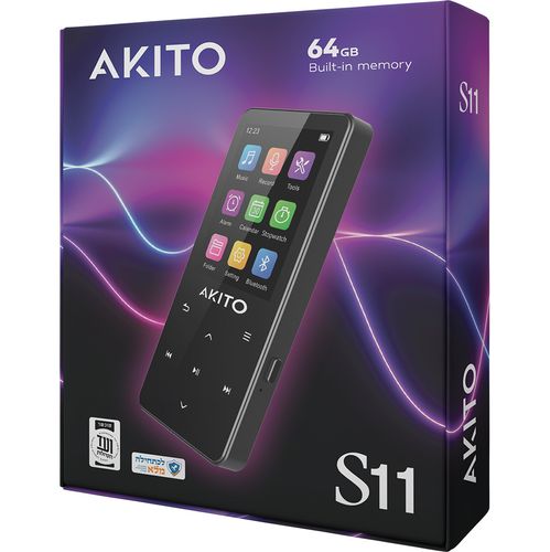 נגן AKITO S11 64GB MP3 אקיטו