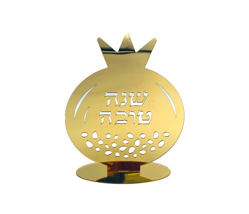 מרכז שולחן אקרילי זהב בצורת רימון