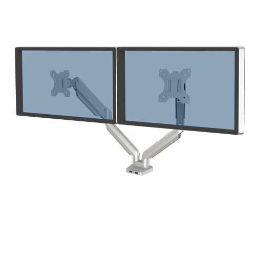 זרוע למסך Fellowes Platinum Series Dual Monitor Arm Silver DEE8056501