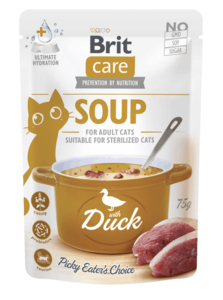 בריט קר מרק לחתול על בסיס ברווז 75 גרם Brit Care Soup