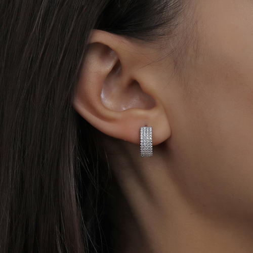 עגילי חישוק מכסף 925 סטרלינג
