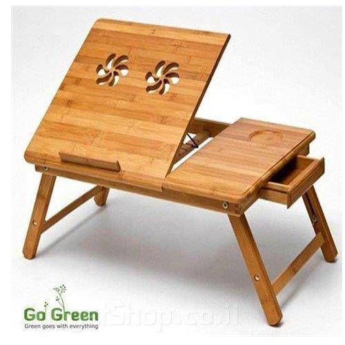 תמונת מוצר נוספת שולחן נייד מעץ במבוק למחשב נייד 