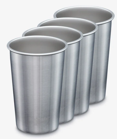 סט 4 כוסות נירוסטה כסופה 296 מ"ל - Klean Kanteen 