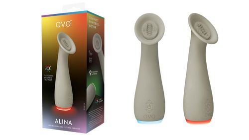 ויברטור נטען עם בקרת לד צבעונית | OVO Alina
