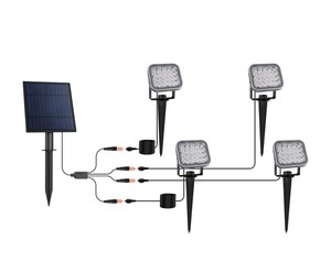 4 LED גינה סולארי 