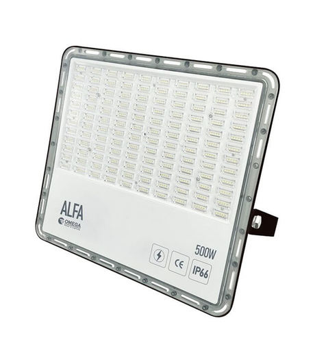 פנס הצפה שחור 500W עם עדשות למניעת סנוור דגם ALFA