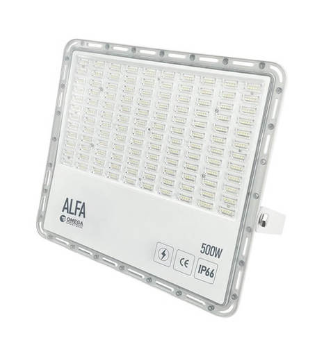 פנס הצפה לבן 500W עם עדשות למניעת סנוור דגם ALFA