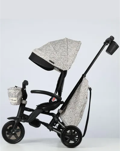 תלת אופן מתקפל 6 ב-1 דגם נובה Minene X Qplay NOVA 2024 - פרחוני מודפס
