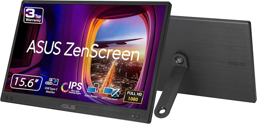 מסך מחשב 15.6 אינטש Asus ZenScreen MB166CR Full HD אסוס