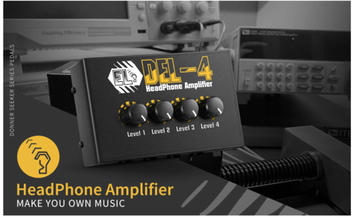 מגבר אוזניות 4 ערוצים Headphone Amplifier EC1239 | DEL4 מבית DONNER