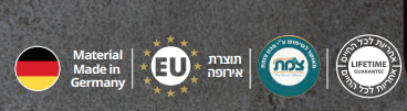 כיור מטבח גרניט בודד OPAL41 כולל ונטיל מגוון צבעים 