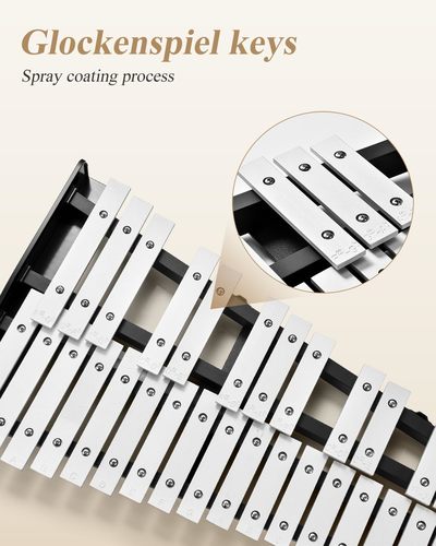 ערכת גלוקנשפיל מפנקת 32 צלילים הכוללת תיק נשיאה + סטנד מתכוונן + מקלות מבית EASTAR