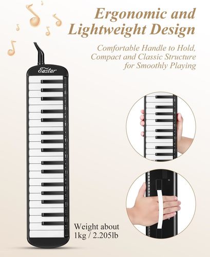 מלודיקה 37 צלילים כולל תיק נשיאה בצבע שחור EB010 מבית EASTAR