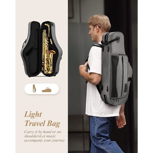 ערכת סקסופון אלט EAX21 הכוללת תיק נשיאה + פיה + רצועת צוואר + עלים וסטנד מבית EASTAR