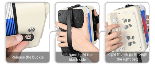 אקורדיון מדליק לילדים בצבע לבן EB0180 מבית EASTAR