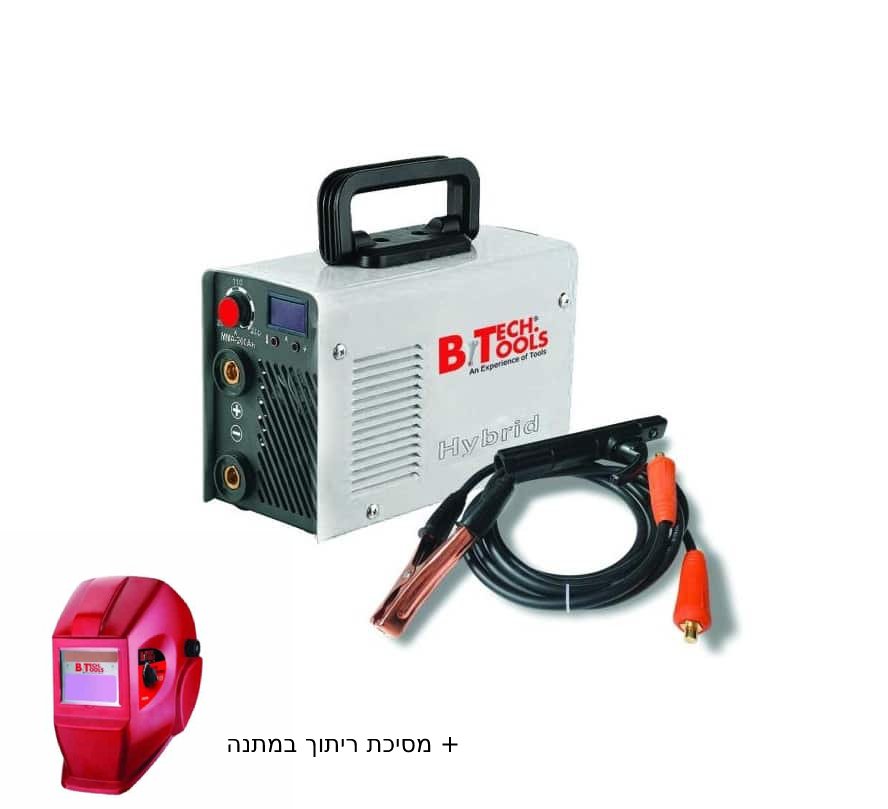רתכת היברידית מיני 200AH + מסיכת ריתוך סולארית אוטומטית S2019 BTECH במתנה!