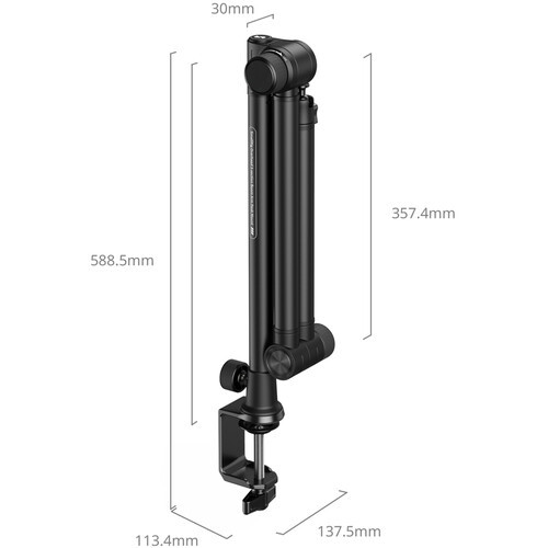 SmallRig 4324 Overhead 3-section Boom Arm Desk Mount  