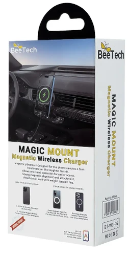 מעמד רכב MagSafe עם טעינה אלחוטית 15W קליפס
