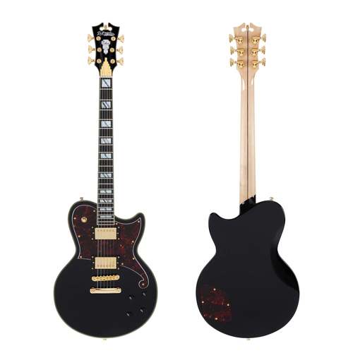 גיטרה חשמלית + ארגז D'Angelico DELUXE ATLANTIC SOLID BLACK